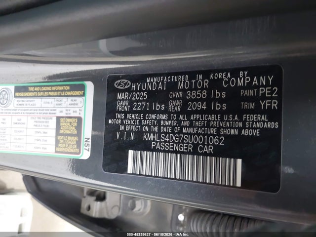 KMHLS4DG7SU001062 Hyundai Elantra Sel Convenience