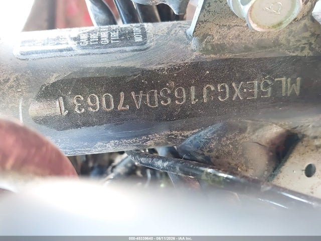 45339640 :رقم المزاد ، ML5EXGJ16SDA70631 vin ، 2025 Kawasaki Ex500 A/b مزاد بيع