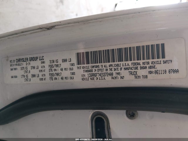Aukcja sprzedaży 2014 Ram 1500 Tradesman, vin: 1C6RR6FT4ES372400, numer aukcji: 45339678