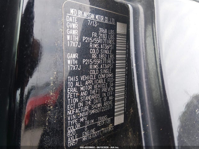 Aukcja sprzedaży 2013 Nissan Juke S, vin: JN8AF5MR6DT222317, numer aukcji: 45339692