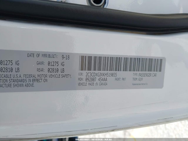 Dodge Charger Scat Pack Rwd 2019 2C3CDXGJXKH519035 Image 9