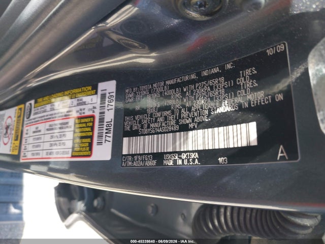 Продаж на аукціоні авто 2010 Toyota Sequoia Sr5 5.7l V8, vin: 5TDBY5G14AS028489, номер лоту: 45339840