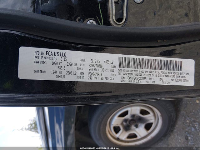 Aukcja sprzedaży 2015 Jeep Patriot Sport, vin: 1C4NJPBA5FD325391, numer aukcji: 45340055