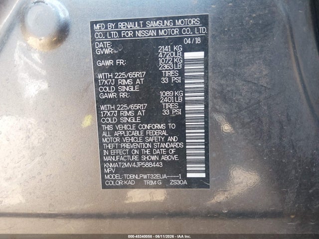 Nissan ROGUE S 2018 KNMAT2MV4JP588443 Image 9