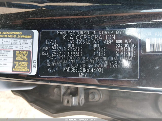 KIA Niro Ev Ex Premium 2022 KNDCE3LG1N5144031 Image 9