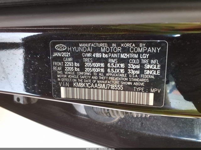 Hyundai Kona Se 2021 KM8K1CAA5MU718555 Image 9