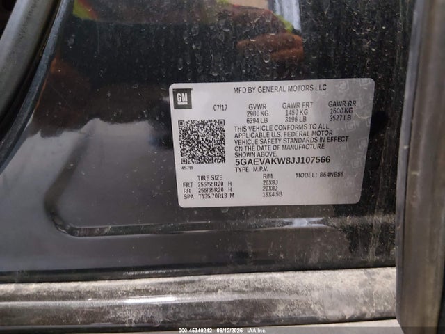 Aukcja sprzedaży 2018 Buick Enclave Essence, vin: 5GAEVAKW8JJ107566, numer aukcji: 45340242