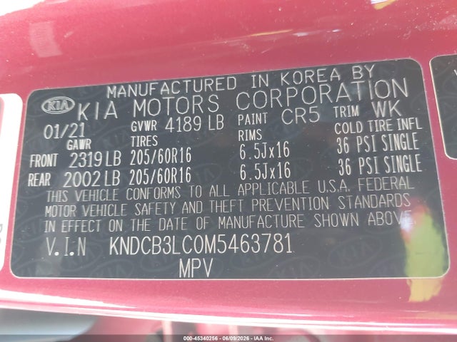 KIA Niro Lxs 2021 KNDCB3LC0M5463781 Image 9