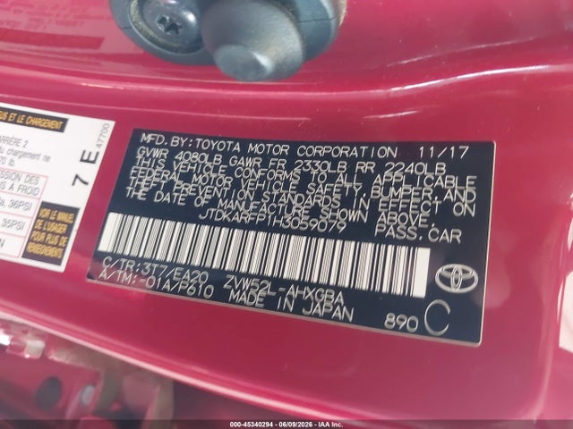 Toyota Prius Prime Premium 2017 JTDKARFP1H3059079 Image 9