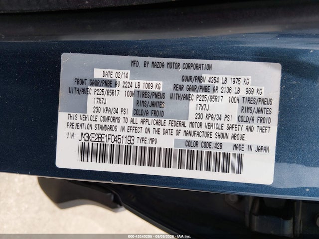 Aukcja sprzedaży 2015 Mazda Cx-5 Sport, vin: JM3KE2BE1F0451193, numer aukcji: 45340295