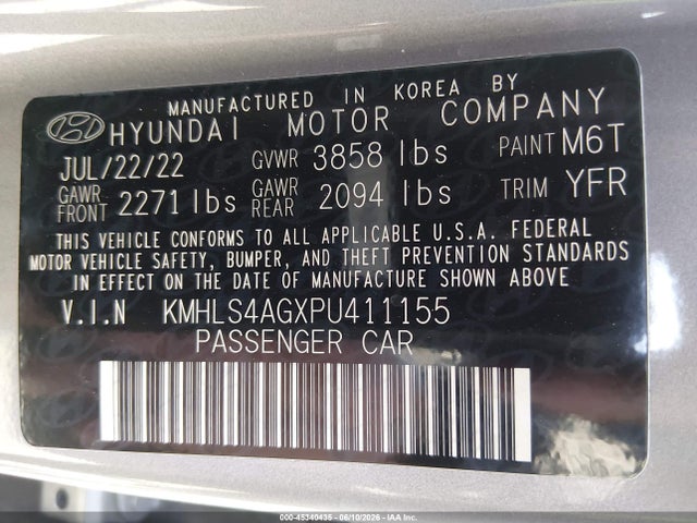 Hyundai ELANTRA SEL 2023 KMHLS4AGXPU411155 Image 9