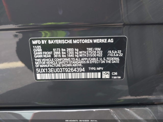 5UX13EU03T9264394 BMW X5 Sdrive40i