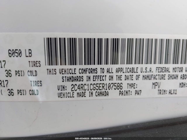 Aukcja sprzedaży 2014 Chrysler Town & Country Touring-l, vin: 2C4RC1CG5ER107586, numer aukcji: 45340525
