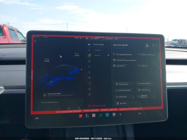 2021 Tesla Model Y Long Range Dual Motor All-wheel Drive მანქანა იყიდება აუქციონზე, vin: 5YJYGDEE8MF265301, აუქციონის ნომერი: 45340580