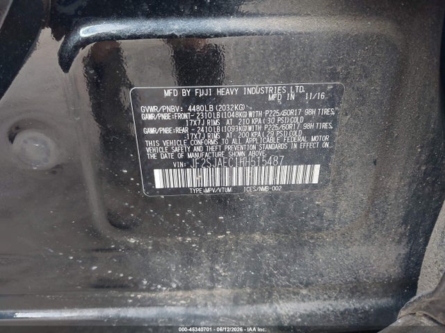 Subaru Forester 2.5i Premium 2017 JF2SJAEC1HH515487 Image 9