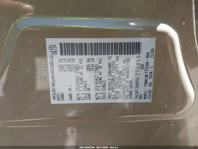 Nissan Rogue Rock Creek 2025 5N1BT3BB9SC772459 Image 9