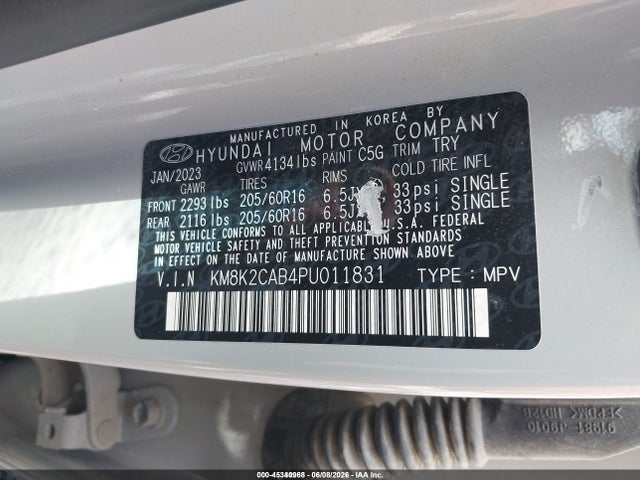 Hyundai Kona Se 2023 KM8K2CAB4PU011831 Image 9