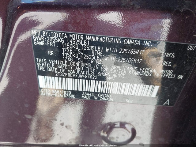 Toyota RAV4 LE 2018 2T3ZFREVXJW484822 Image 9