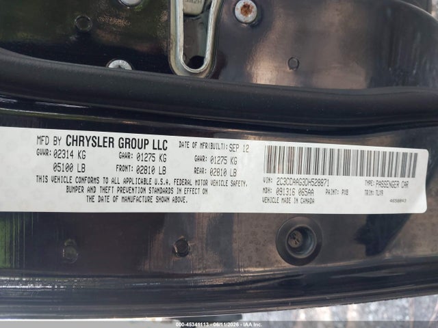 Продаж на аукціоні авто 2013 Chrysler 300 Motown, vin: 2C3CCAAG3DH528871, номер лоту: 45341113