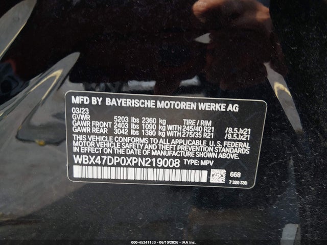2023 Bmw X3 Sdrive30i მანქანა იყიდება აუქციონზე, vin: WBX47DP0XPN219008, აუქციონის ნომერი: 45341130