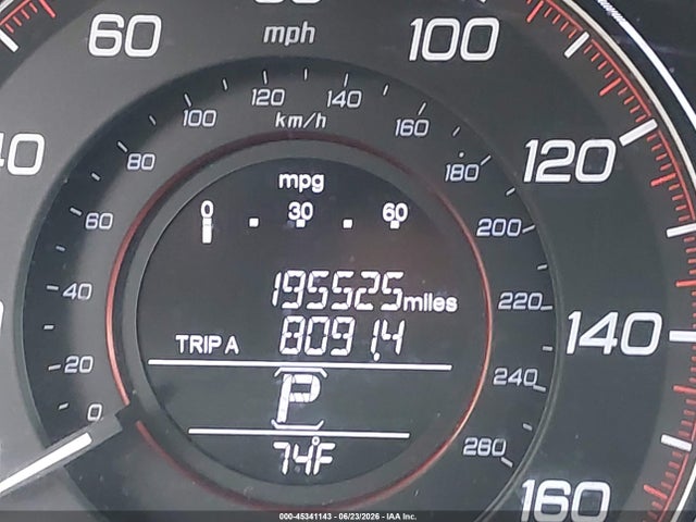 45341143 :رقم المزاد ، 1HGCT1B83FA001659 vin ، 2015 Honda Accord Ex-l مزاد بيع