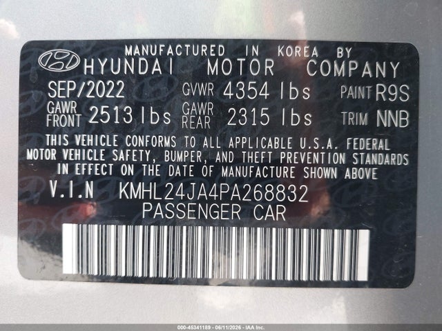 KMHL24JA4PA268832 Hyundai SONATA SE