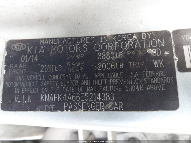 KIA FORTE LX 2014 KNAFK4A66E5214383 Image 9