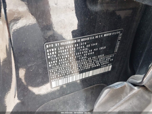 45341358 :رقم المزاد ، 3VV5X7B21RM055626 vin ، 2024 Volkswagen Taos 1.5t S مزاد بيع