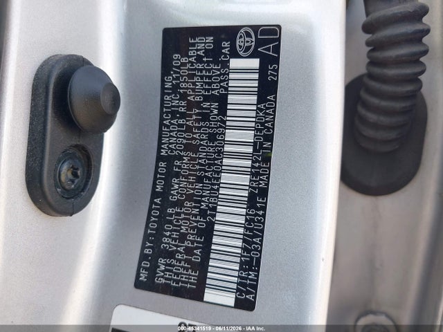 Aukcja sprzedaży 2010 Toyota Corolla Le, vin: 2T1BU4EE0AC306972, numer aukcji: 45341519