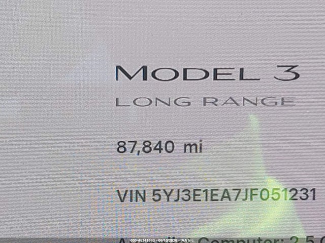 Продажа на аукционе авто 2018 Tesla Model 3 Long Range/mid Range, vin: 5YJ3E1EA7JF051231, номер лота: 45341683