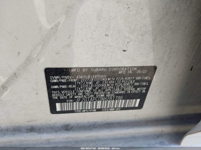 Subaru Crosstrek Premium 2022 JF2GTAPC0NH281786 Image 9
