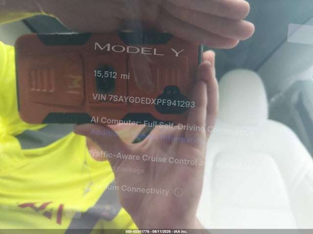 Aukcja sprzedaży 2023 Tesla Model Y Rwd, vin: 7SAYGDEDXPF941293, numer aukcji: 45341776