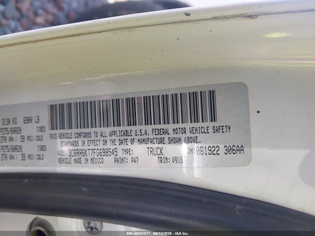 2015 Ram 1500 Express მანქანა იყიდება აუქციონზე, vin: 3C6RR6KT7FG698545, აუქციონის ნომერი: 45341817