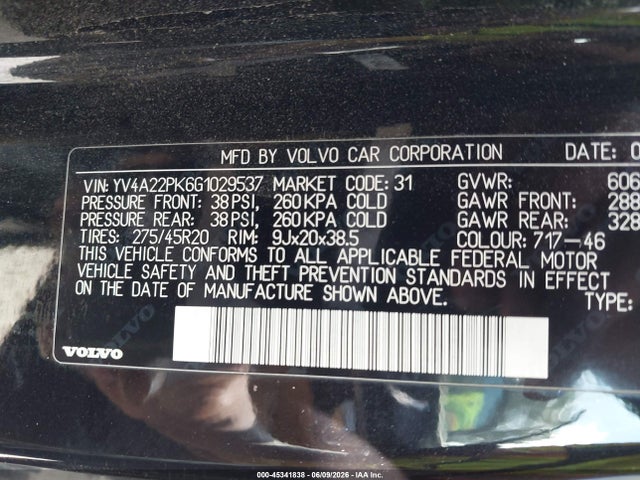 Продаж на аукціоні авто 2016 Volvo Xc90 T6 Momentum, vin: YV4A22PK6G1029537, номер лоту: 45341838