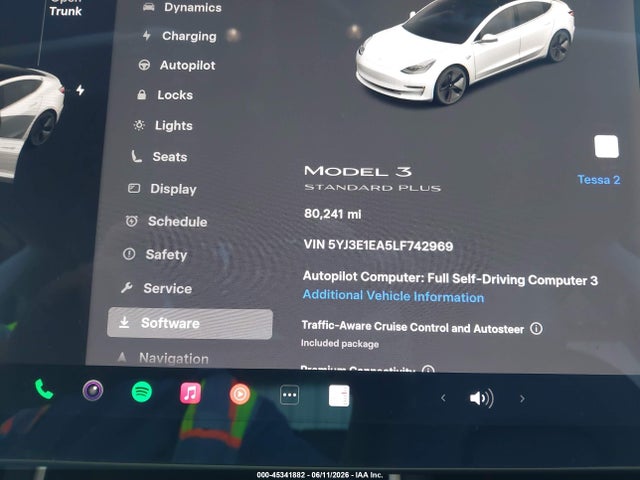 5YJ3E1EA5LF742969 Tesla Model 3 Standard Range Plus Rear-wheel Drive/standard Range Rear-wheel Drive