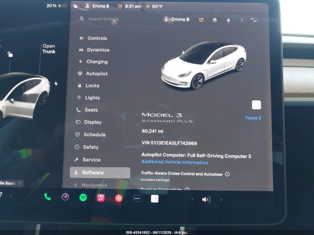 5YJ3E1EA5LF742969 Tesla Model 3 Standard Range Plus Rear-wheel Drive/standard Range Rear-wheel Drive