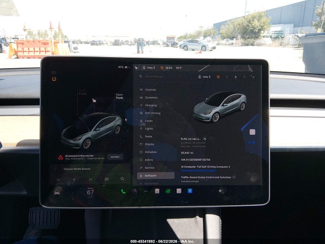 5YJ3E1EB9NF138756 Tesla Model 3 Long Range Dual Motor All-wheel Drive