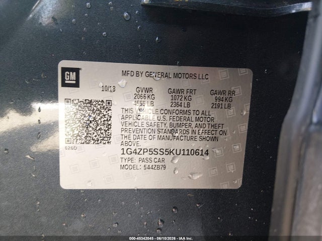 Aukcja sprzedaży 2019 Buick Lacrosse Fwd Essence, vin: 1G4ZP5SS5KU110614, numer aukcji: 45342045