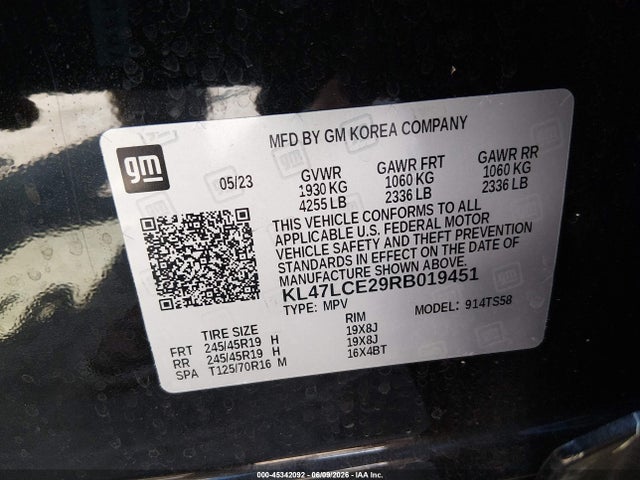 45342092 :رقم المزاد ، KL47LCE29RB019451 vin ، 2024 Buick Envista Avenir Fwd مزاد بيع
