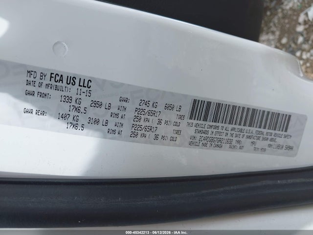 Продаж на аукціоні авто 2016 Dodge Grand Caravan Se Plus, vin: 2C4RDGBG7GR211632, номер лоту: 45342213