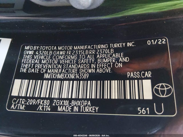 Toyota C-HR XLE 2022 NMTKHMBXXNR143589 Image 9