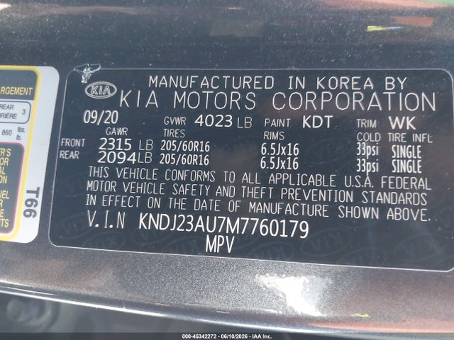 KIA SOUL LX 2021 KNDJ23AU7M7760179 Image 12