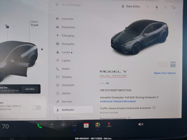 Aukcja sprzedaży 2021 Tesla Model Y Performance Dual Motor All-wheel Drive, vin: 5YJYGDEF7MF277514, numer aukcji: 45342341