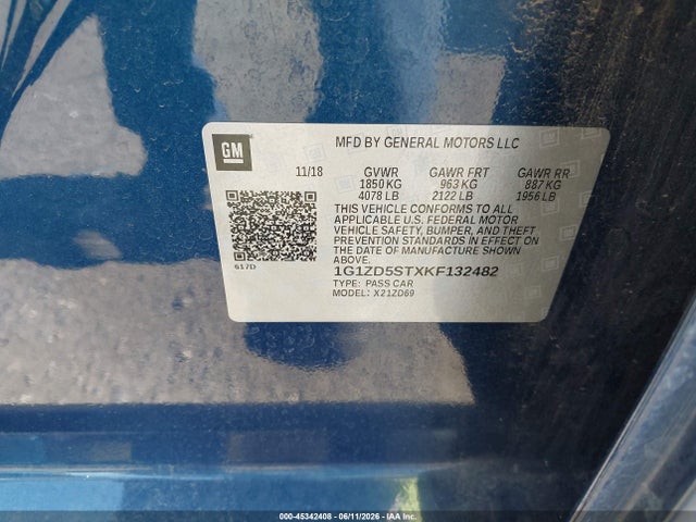 Chevrolet MALIBU LT 2019 1G1ZD5STXKF132482 Image 9