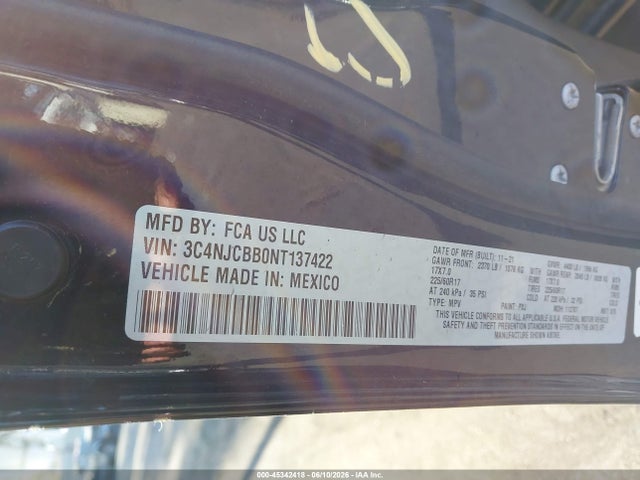 Jeep Compass Latitude Fwd 2022 3C4NJCBB0NT137422 Image 9
