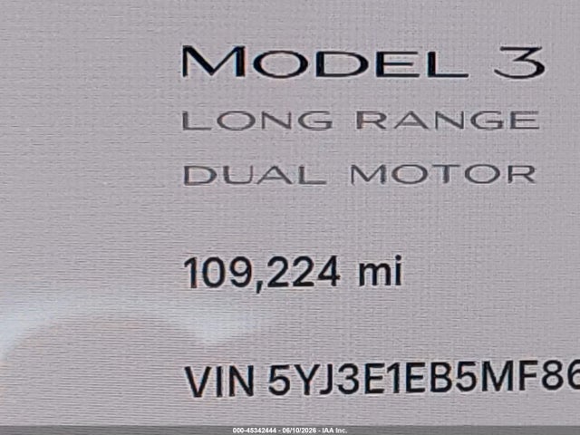Tesla Model 3 Long Range 2021 5YJ3E1EB5MF860398 Image 16
