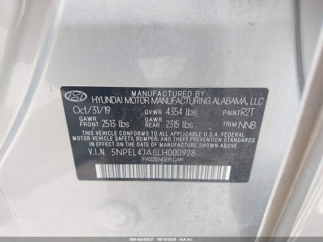 Hyundai SONATA SEL 2020 5NPEL4JA8LH000928 Image 9