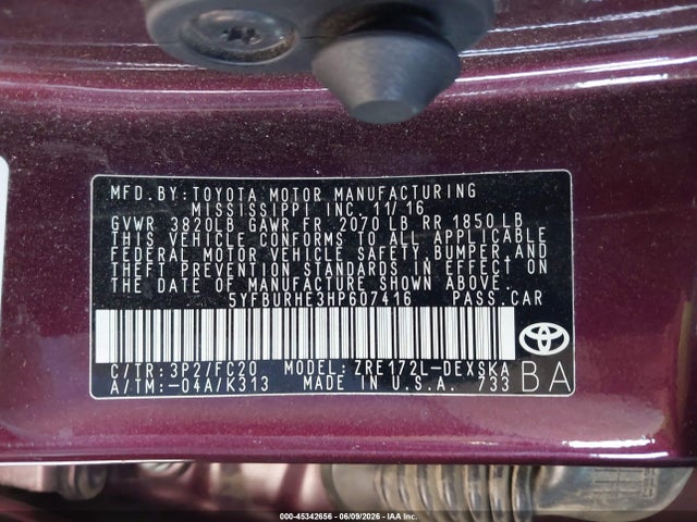 Toyota Corolla Se Special Edition 2017 5YFBURHE3HP607416 Image 9