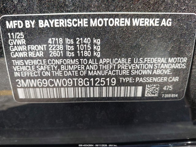 3MW69CW09T8G12519 BMW 330i Na