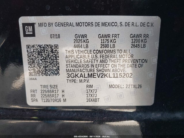 GMC Terrain Sle 2019 3GKALMEV2KL115202 Image 9